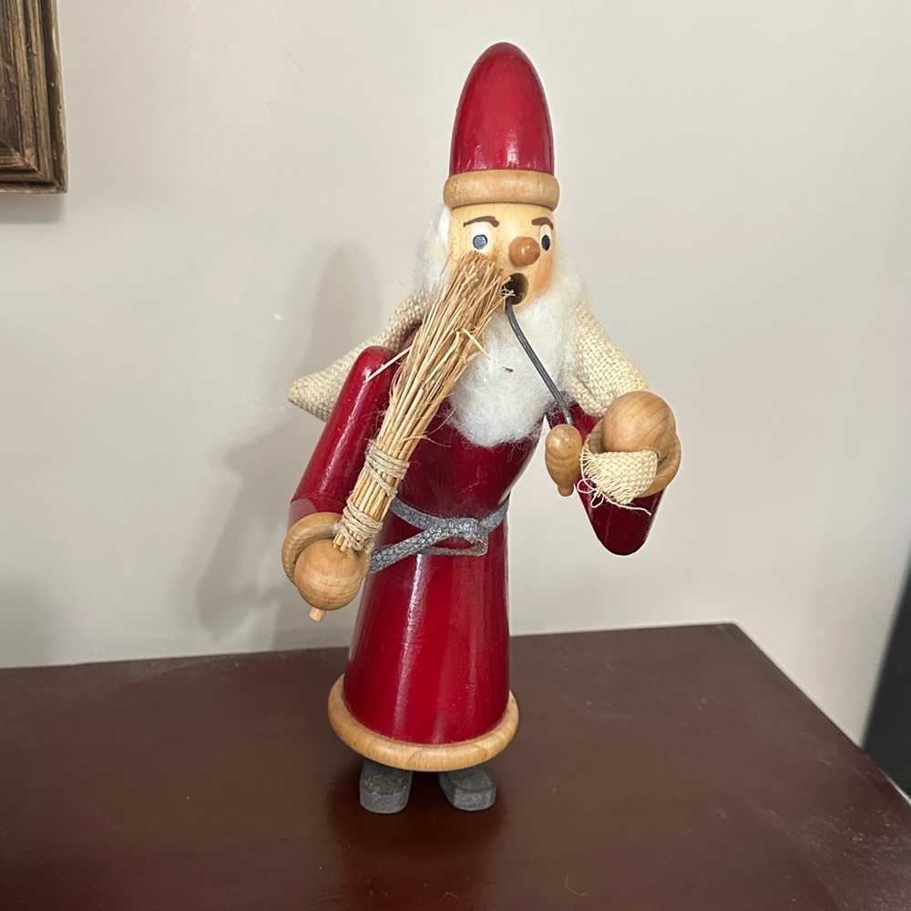Wooden Santa incense German smoker